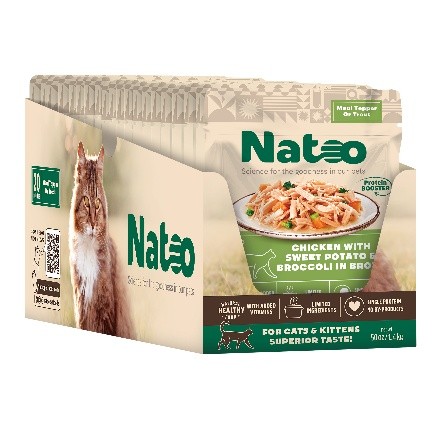 20/2.4oz Natoo Wet CAT- Chicken with sweet potato and broccoli in broth - Dog/Cat Supplements